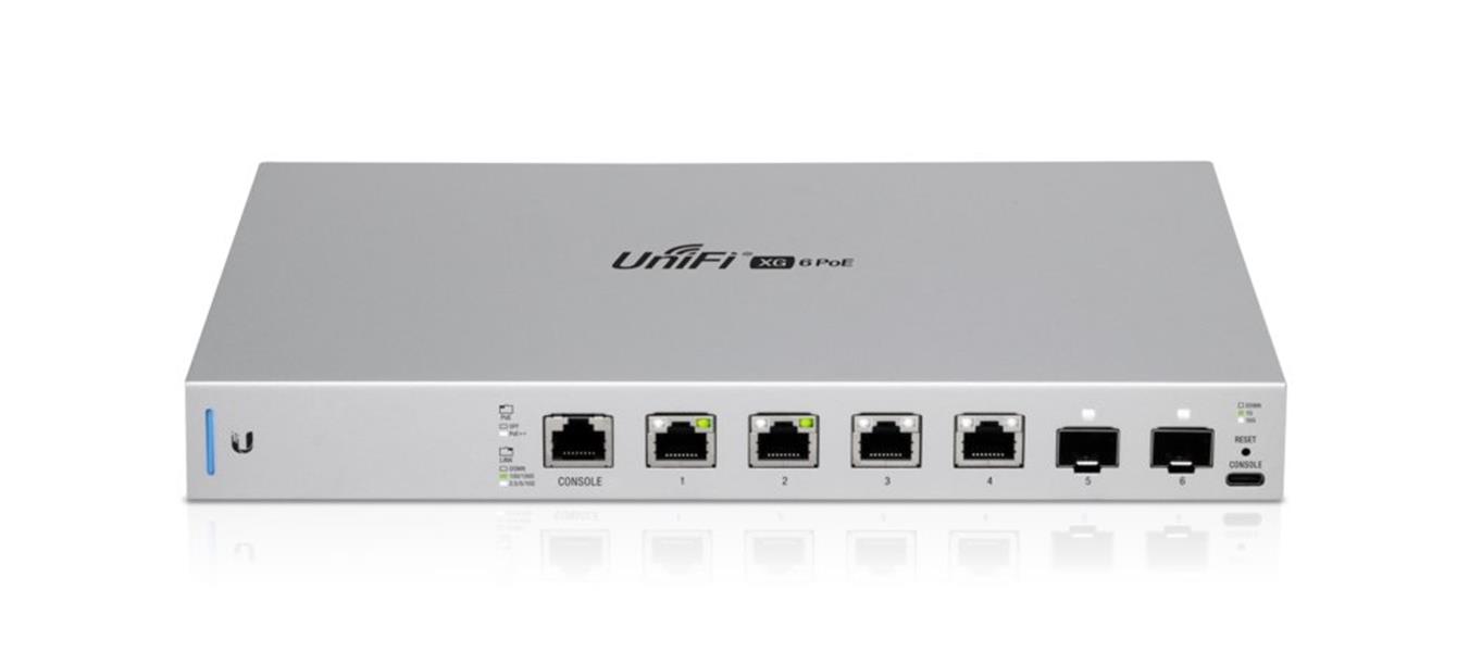 Ubiquiti UniFi netwerk-switch Managed 10G Ethernet 100 1000 10000 Power over Ethernet PoE 1U Grijs