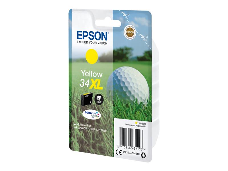 Epson Golf ball Singlepack Yellow 34XL DURABrite Ultra Ink