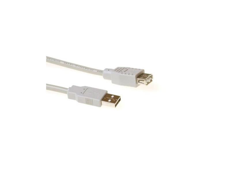 ACT USB 2.0 verlengkabel USB A male - USB A female ivoor