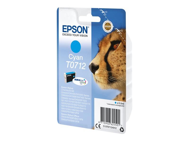 Epson Singlepack Cyan T0712 DURABrite Ultra Ink