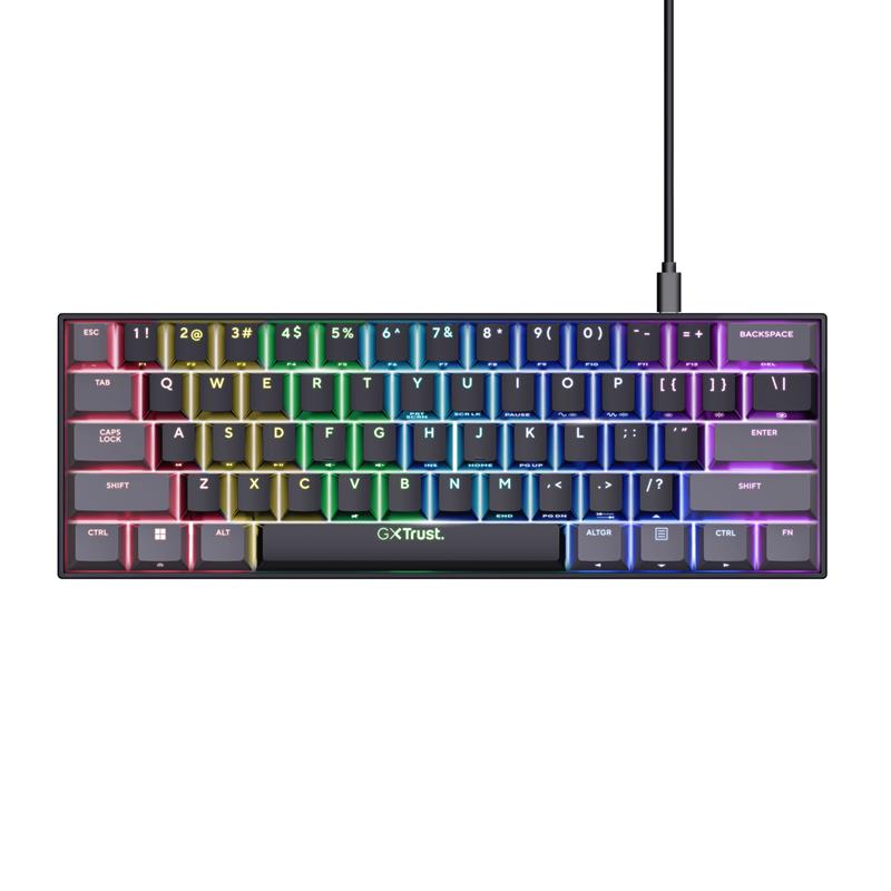 Trust GXT 867 Acira toetsenbord USB QWERTY Amerikaans Engels Zwart