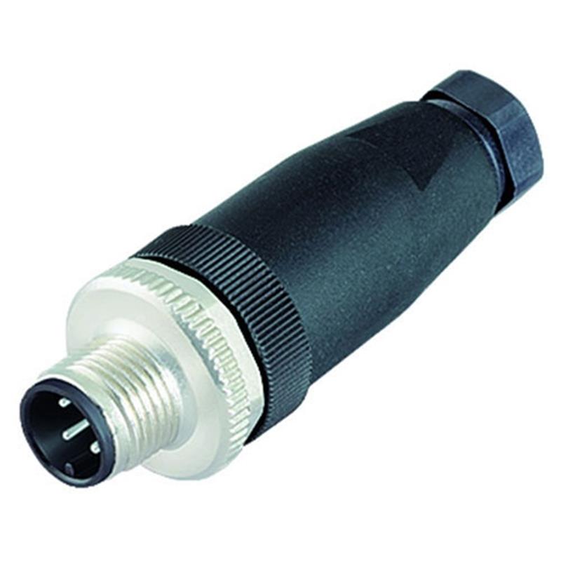 Binder M12 connector male recht met A-codering 5 polig