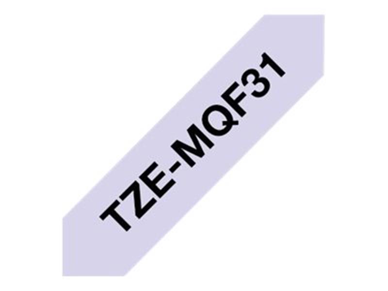 Brother TZe-MQF31 labelprinter-tape Zwart