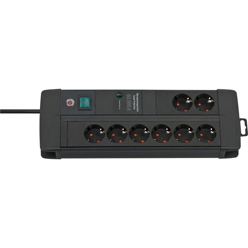 Brennenstuhl Premium-Line PDU 16A met 8x Type F stopcontacten met overspanningsbeveiliging