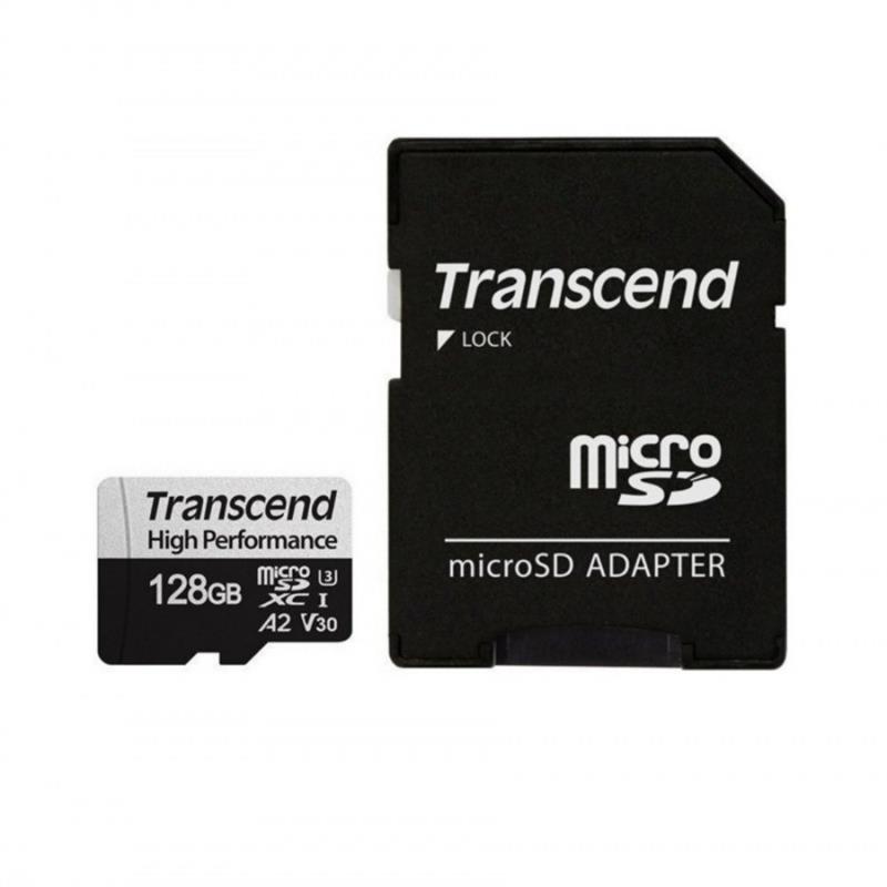 TRANSCEND 128GB microSD w adapter UHS-I