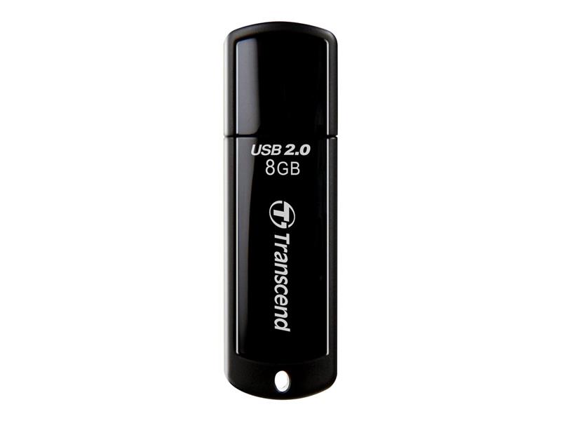 Transcend JetFlash 350 USB Flash Drive 8GB USB2 0 Black