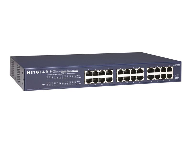 Netgear ProSAFE Unmanaged Switch - JGS524 - 24 Gigabit Ethernet poorten 10/100/1000 Mbps