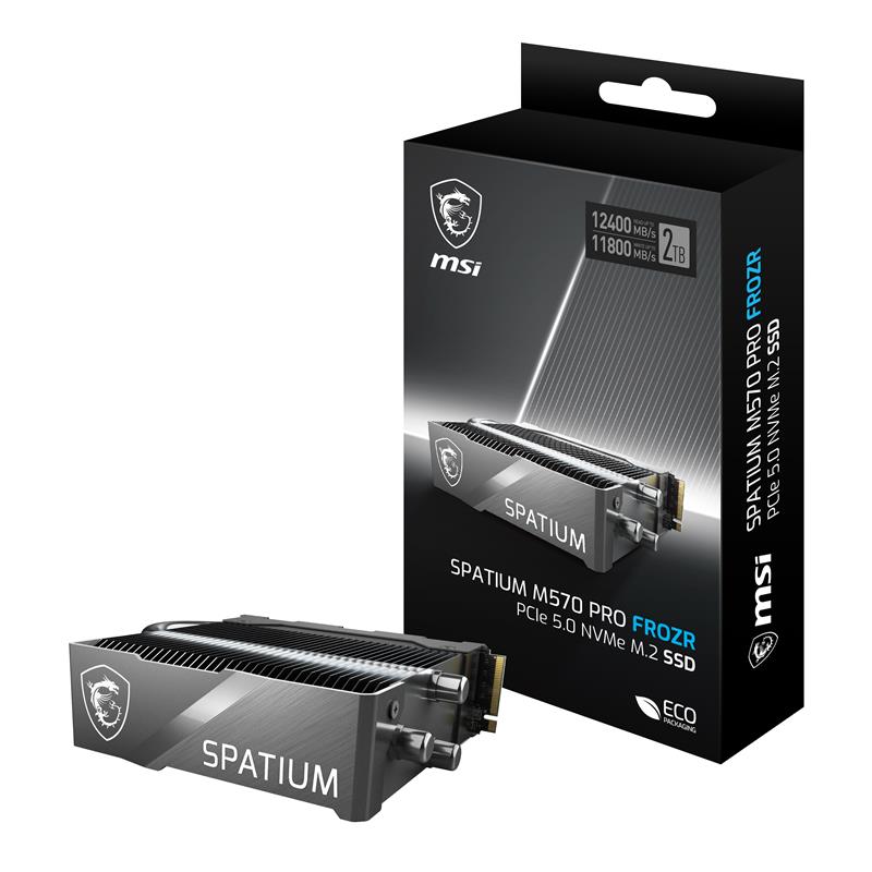 MSI SPATIUM M570 PRO PCIE 5.0 NVME M.2 2TB FROZR internal solid state drive PCI Express 5.0 3D NAND