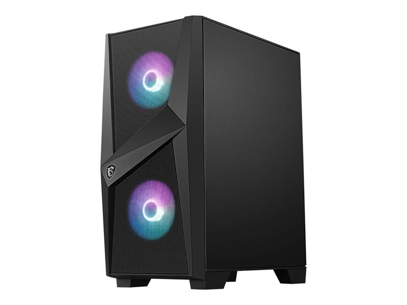 MSI MAG FORGE 100M Midi Tower Zwart, Transparant