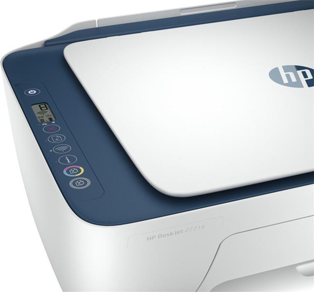 HP HP Deskjet 2721e All-in-One printer, Kleur, Printer voor Home, Printen, kopiëren, scannen, Draadloos, HP+, Geschikt voor HP Instant Ink, Printen va