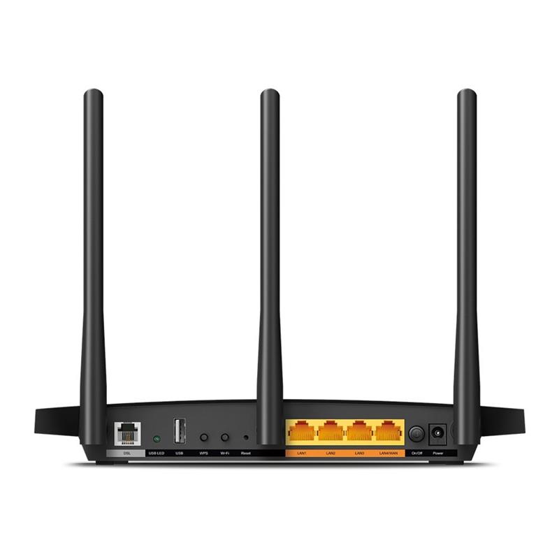 TP-LINK Archer VR400 draadloze router Dual-band (2.4 GHz / 5 GHz) Gigabit Ethernet 3G 4G Zwart