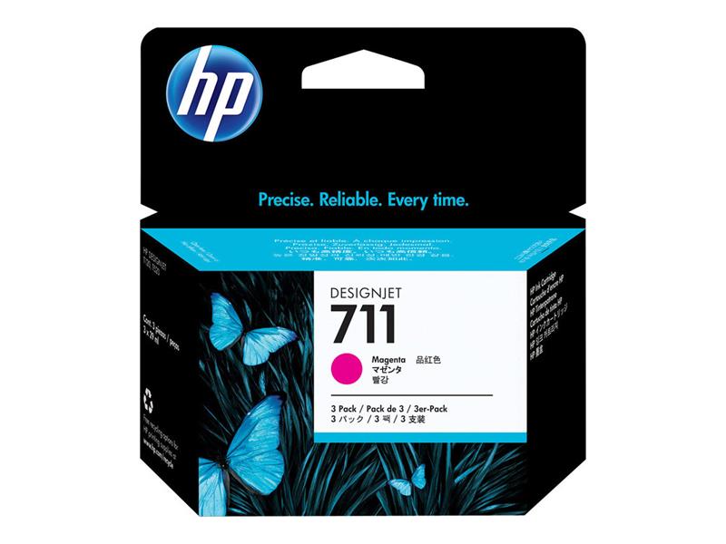 HP 711 Origineel Magenta Multipack 3 stuk(s)