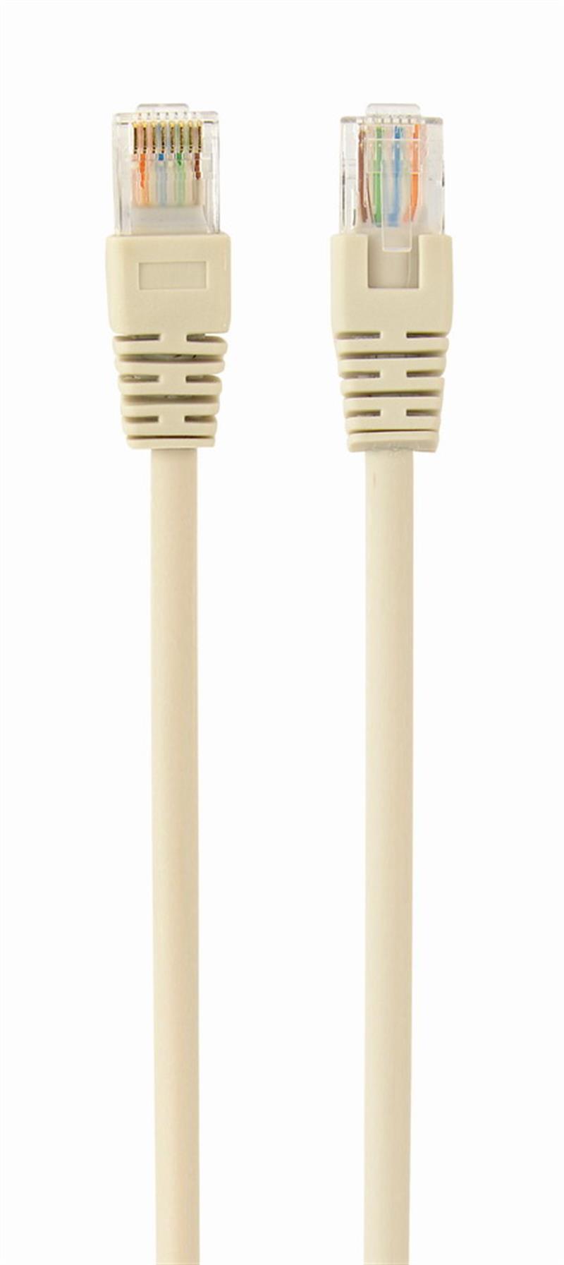 Gembird Patchkabel UTP CAT5e 7 5 meter Beige 8P8C RJ45 verguld 50u Trekontlasting 26 AWG CCA 5 3 mm doorsnee *RJ45M