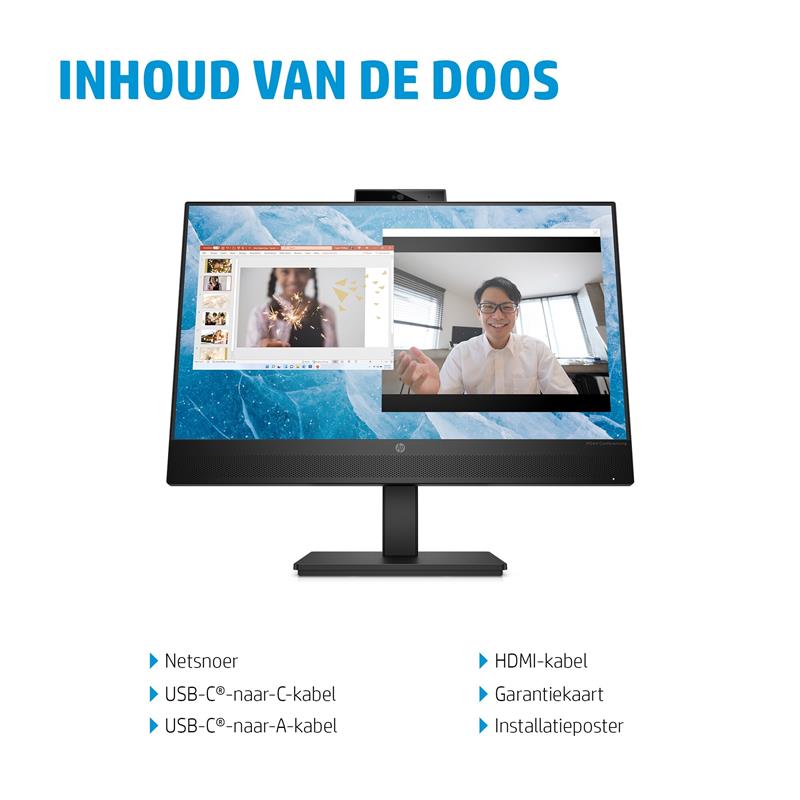 HP M24m computer monitor 60,5 cm (23.8"") 1920 x 1080 Pixels Full HD Zwart