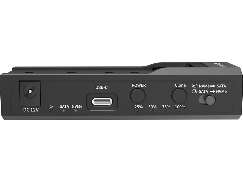 Sandberg USB-3 Cloner+Dock M2+NVMe+SATA USB 3.2 Gen 2 (3.1 Gen 2) Type-C Zwart