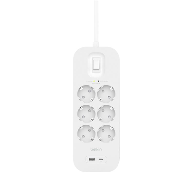 Belkin Connect Wit 6 AC-uitgang(en) 2 m