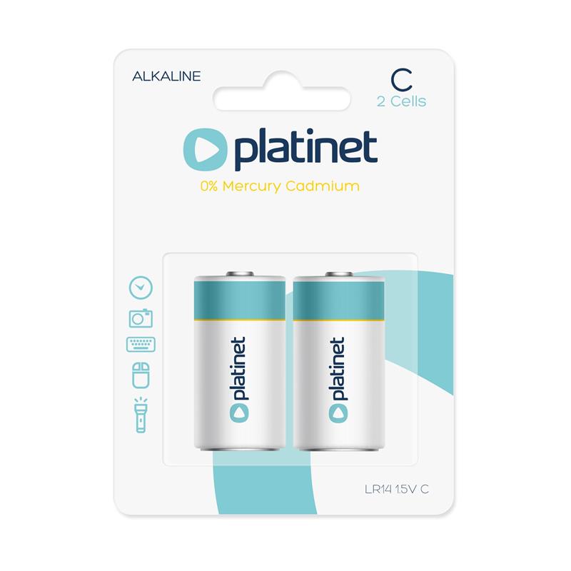 Platinet PMBLR142B huishoudelijke batterij Wegwerpbatterij LR14 Alkaline