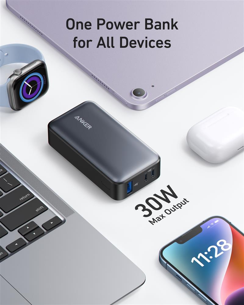 Anker 533 Power Bank (PowerCore 30W) Lithium 10000 mAh Zwart