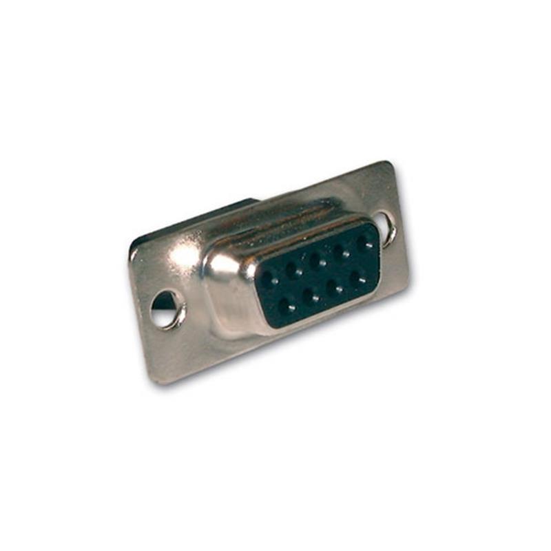 9 polige D-sub connector female voor krimpcontacten