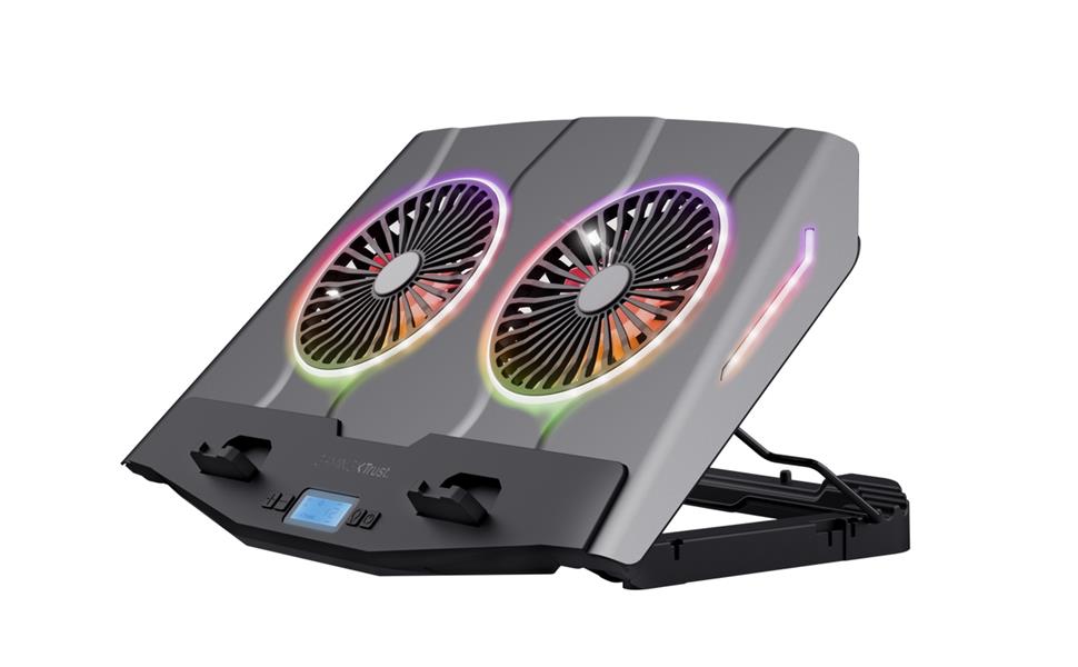 Trust GXT 1127 YOOZY laptop cooling pad 43,9 cm (17.3"") 1500 RPM Zwart, Grijs