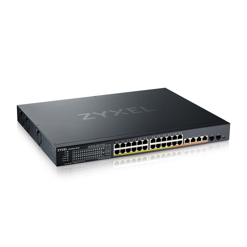 Zyxel XMG1930-30HP Managed L3 2.5G Ethernet (100/1000/2500) Power over Ethernet (PoE) 1U Zwart
