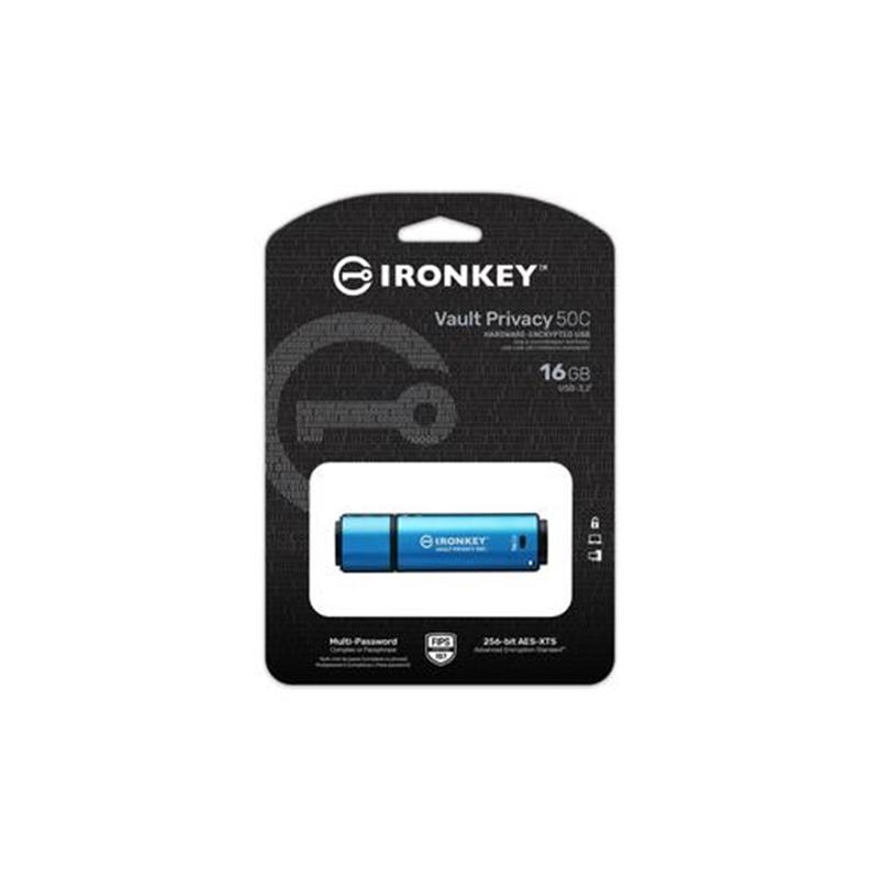 16GB USB-C IronKey Vault P 50C AES-256