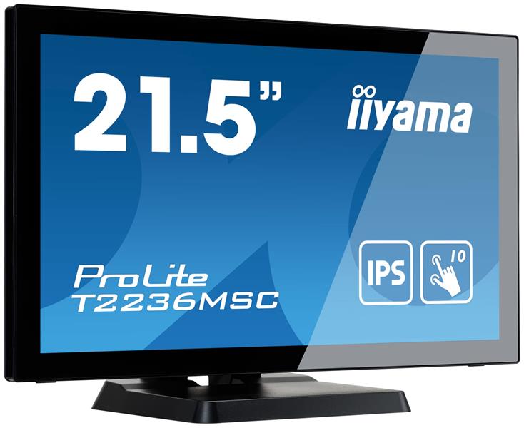 iiyama ProLite T2236MSC-B3 computer monitor 54,6 cm (21.5"") 1920 x 1080 Pixels Full HD LCD Touchscreen Zwart