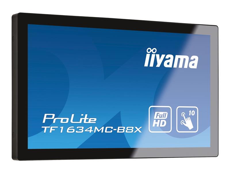iiyama ProLite TF1634MC-B8X computer monitor 39,6 cm (15.6"") 1920 x 1080 Pixels Full HD LED Touchscreen Multi-gebruiker Zwart