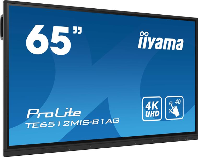 iiyama TE6512MIS-B1AG beeldkrant Interactief flatscreen 165,1 cm (65"") LCD Wifi 400 cd/m² 4K Ultra HD Zwart Touchscreen Type processor Android 11 24/