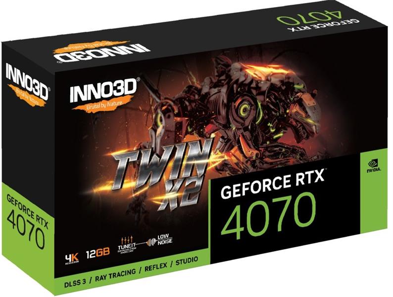 INNO3D GeForce RTX 4070 X2 12GB GDDR6X 192-bit 2475 21Gbps 3xDP HDMI