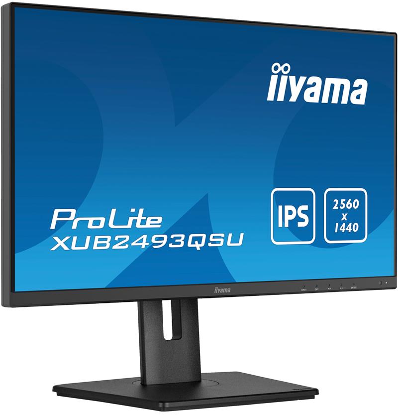 iiyama ProLite XUB2493QSU-B5 computer monitor 61 cm (24"") 2560 x 1440 Pixels Wide Quad HD LED Zwart