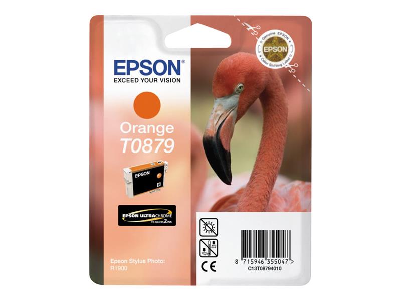 Epson Flamingo inktpatroon Orange T0879 Ultra Gloss High-Gloss 2