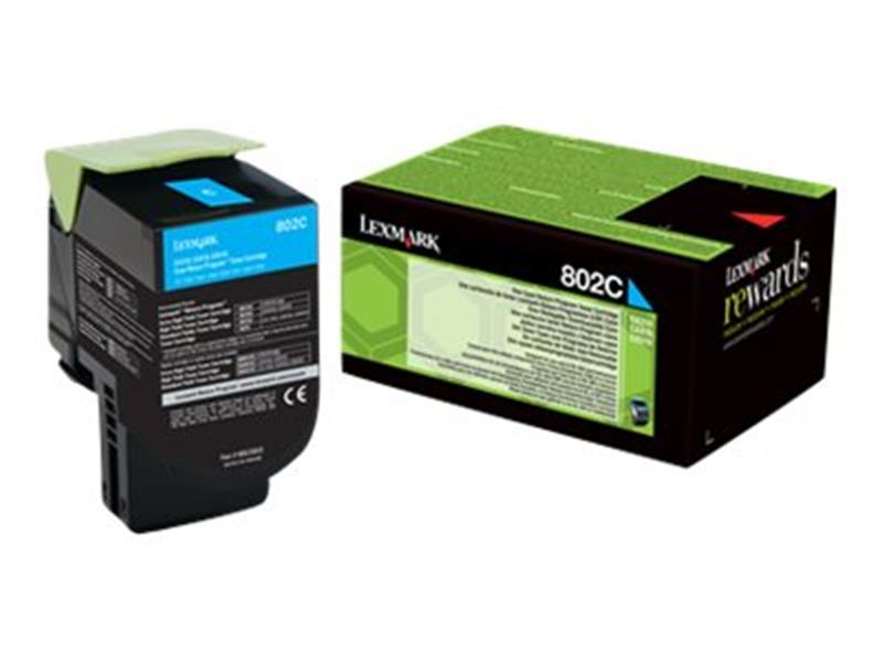 Lexmark 802C Origineel Cyaan 1 stuk(s)