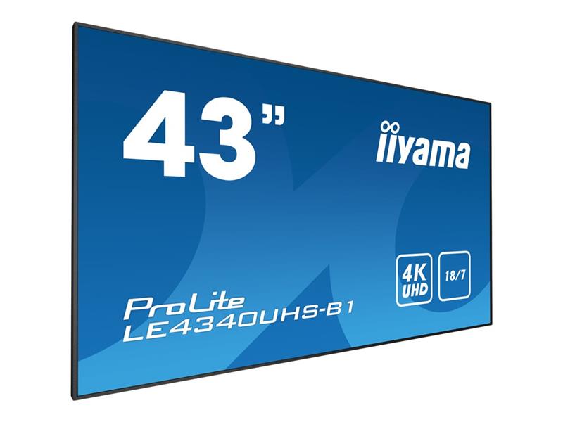 iiyama LE4340UHS-B1 beeldkrant 108 cm (42.5"") LED 4K Ultra HD Zwart