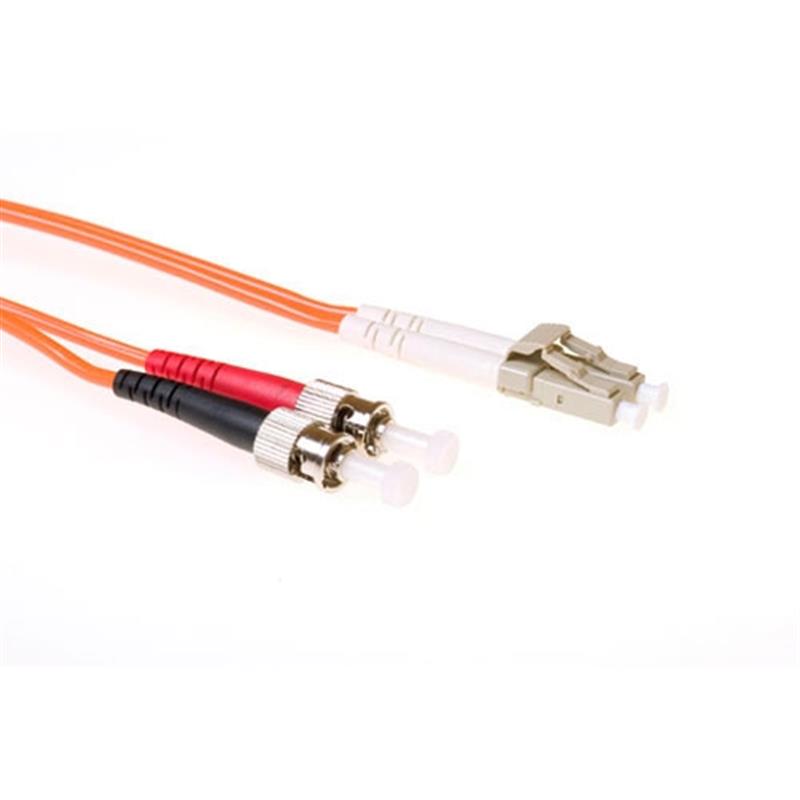 Ewent EL7502 Glasvezel kabel 2 m 2x LC ST OM2 Oranje