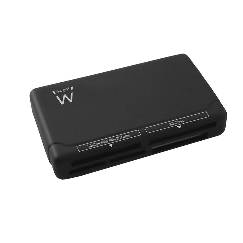 Ewent EW1050 geheugenkaartlezer Zwart USB 2.0