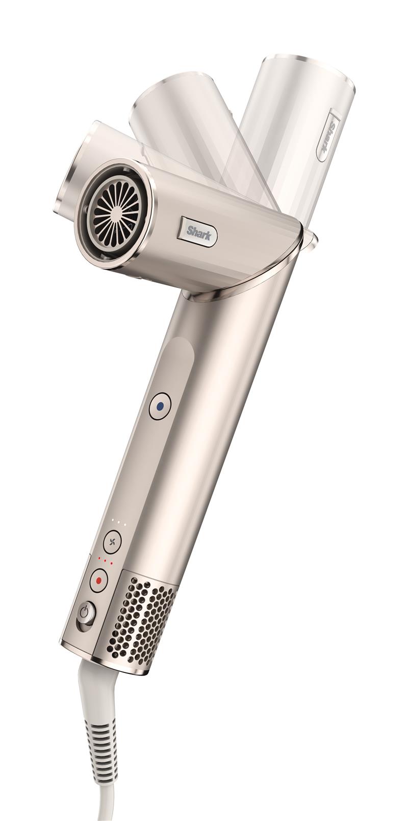 Shark STYLE iQ FlexStyle 5-in-1 Föhn en Multistyler - AirWrap, Diffuser, Concentrator, Volume- en Stijlborstel - Zilver/Goud