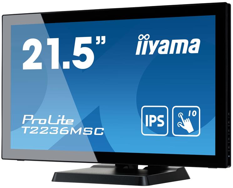 iiyama ProLite T2236MSC-B3 computer monitor 54,6 cm (21.5"") 1920 x 1080 Pixels Full HD LCD Touchscreen Zwart