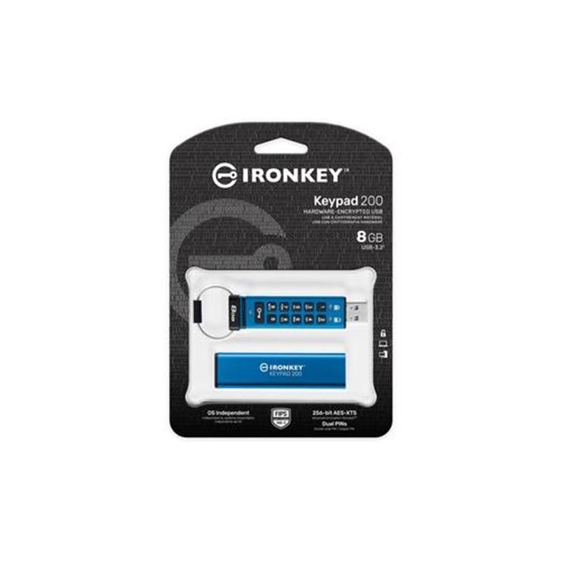 8GB IronKey Keypad 200 AES-256 Encryp Lv