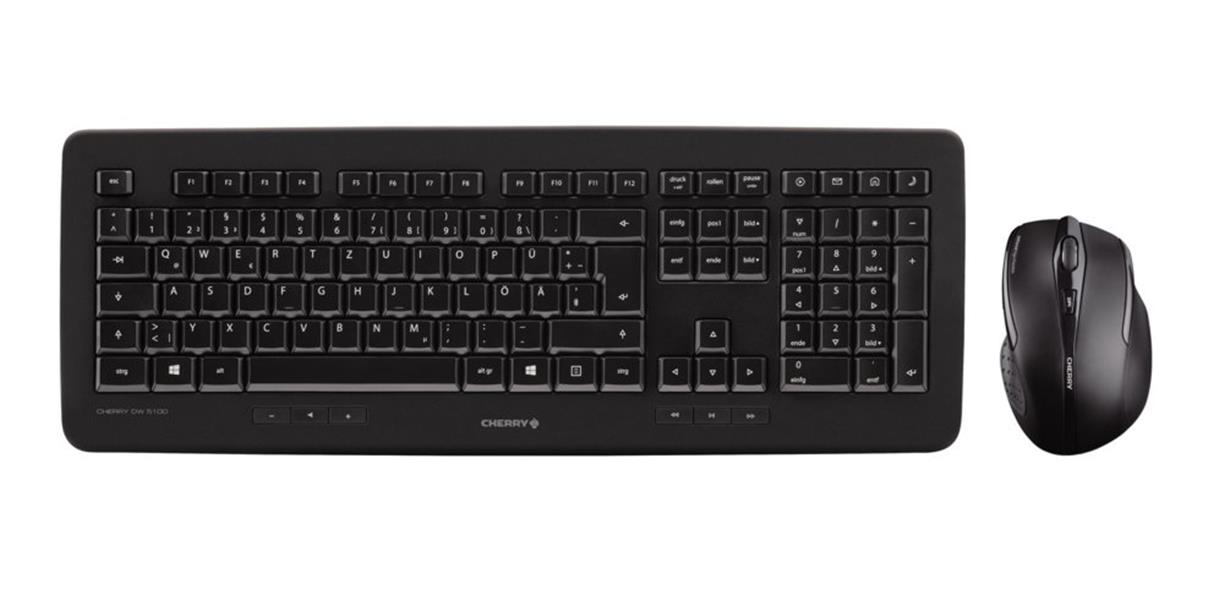 CHERRY DW 5100 toetsenbord RF Draadloos Amerikaans Engels Zwart