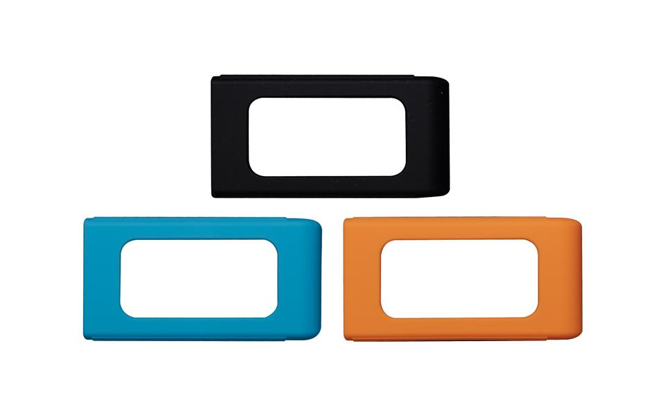 Kingston Technology 3 rubberen hoezen voor XS SSD: zwart, blauw, oranje