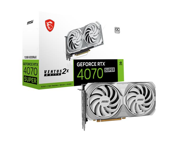 MSI GeForce RTX 4070 SUPER 12G VENTUS 2X WHITE OC NVIDIA 12 GB GDDR6X