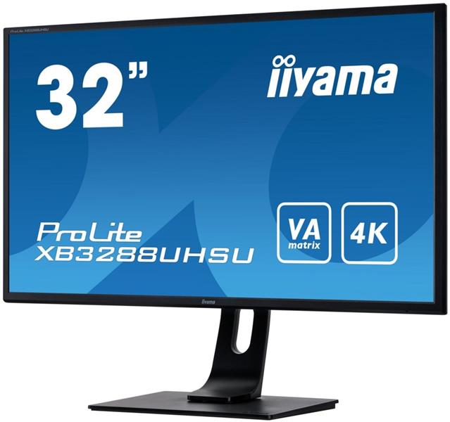 iiyama ProLite XB3288UHSU-B1 LED display 80 cm (31.5"") 3840 x 2160 Pixels 4K Ultra HD Flat Zwart