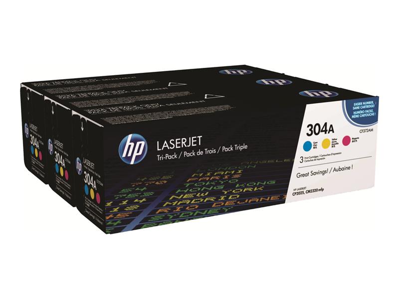 HP 304A Origineel Cyaan, Magenta, Geel 1 stuk(s)