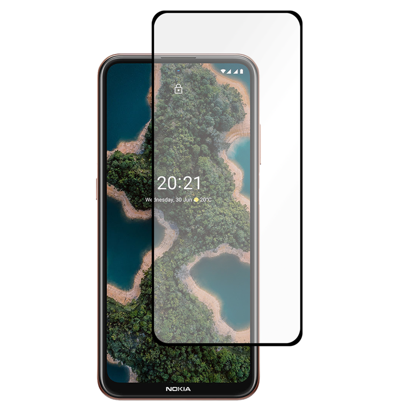 Nokia X10 X20 Full Cover Tempered Glass - Screenprotector - Black