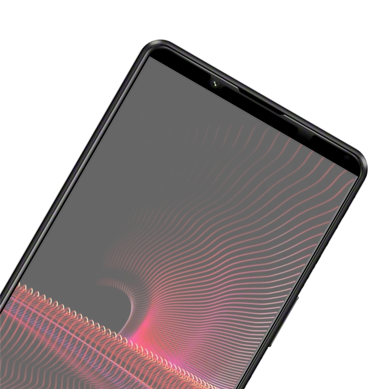 Sony Xperia 1 III - Full Cover Screenprotector Tempered Glass - Black