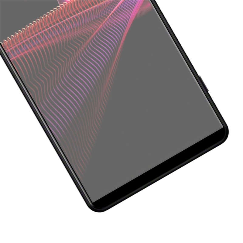 Sony Xperia 1 III - Full Cover Screenprotector Tempered Glass - Black