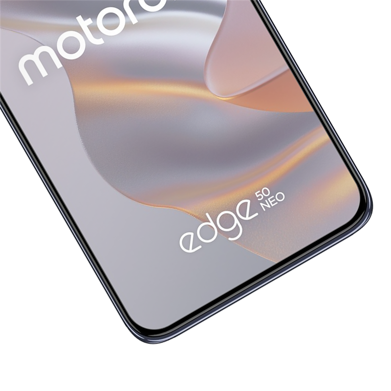 Motorola Edge 50 Neo - Full Cover Screenprotector Tempered Glass - Black