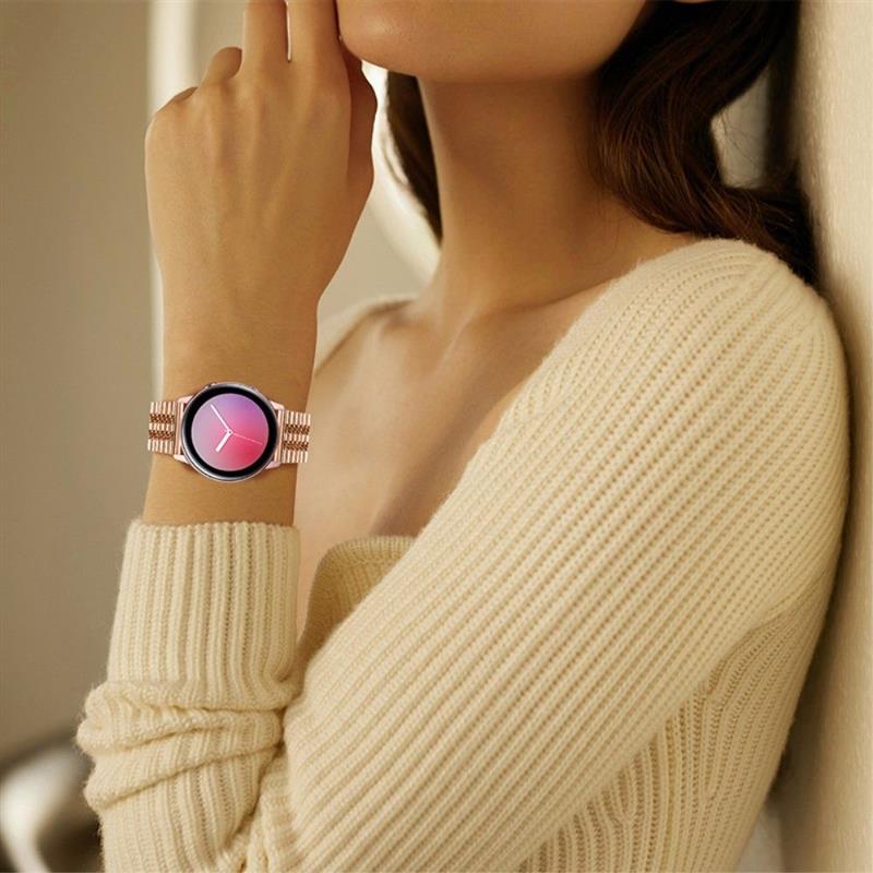 Watch Strap Samsung Galaxy Watch 4 5 6 7 20mm - Chique Metal Steel Band - Rose Gold