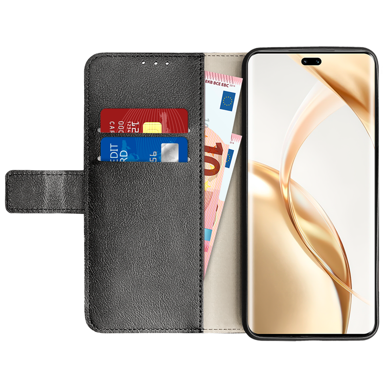 Honor 200 Pro - Classic Wallet Case - Black